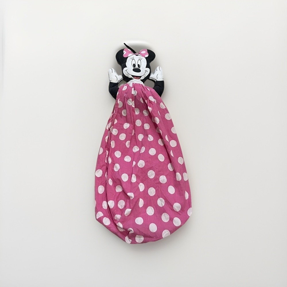 Vintage 80's Disney Minnie Mouse Hanging Diaper Holder Grocery Bag Holder Keeper